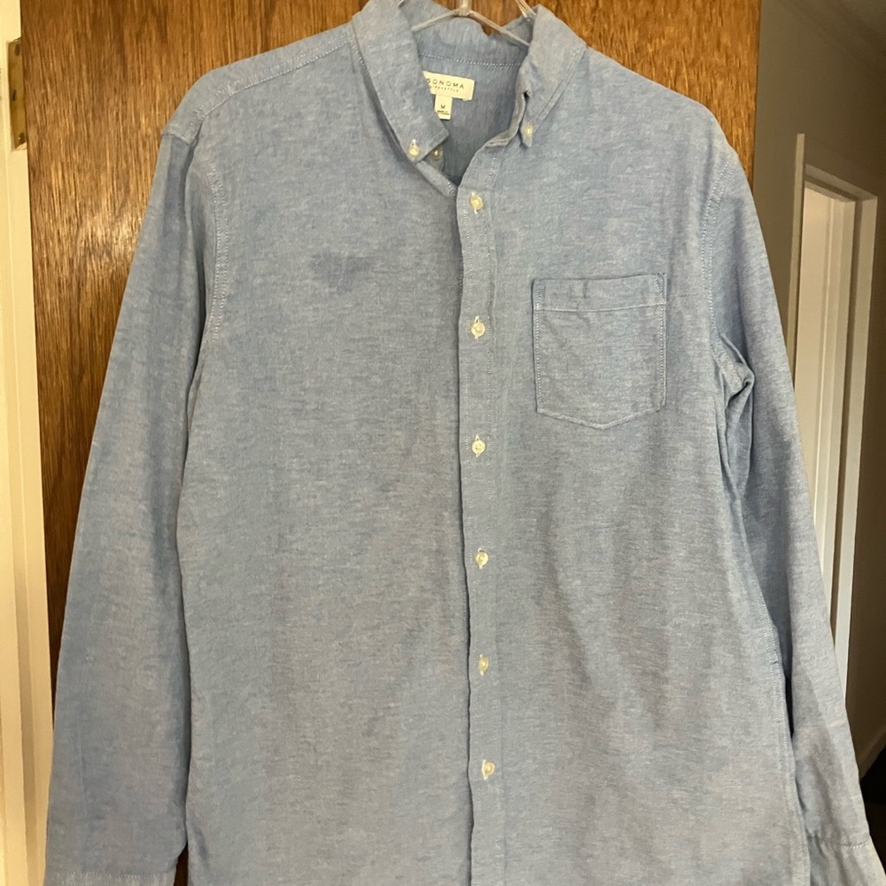 Men's Blue Button-Down Shirt